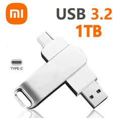 محرك أقراص فلاش USB 3.2 فائق السرعة من شاومي بسعة 16 تيرابايت، محرك أقراص USB 3.2 فائق السرعة لنقل المعادن، محرك أقراص USB مقاوم للماء من النوع C، محرك أقراص SSD USB