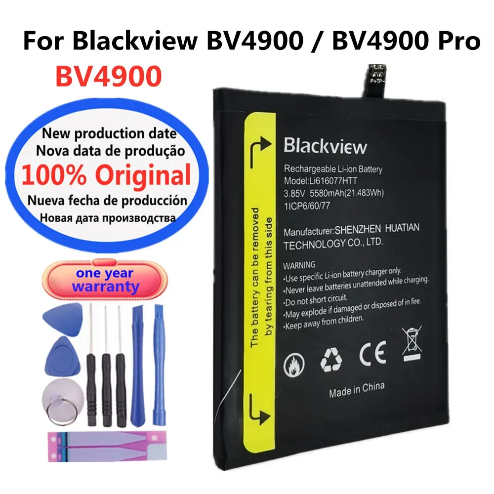 بطارية بديلة أصلية LI616077HTT BV 4900 لهاتف Blackview BV4900 Pro BV4900Pro سعة 5580 مللي أمبير/ساعة + أدوات
