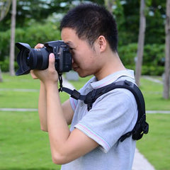 Camera Sling Strap with Safety Tether Adjustable and Comfortable Shoulder Belt for Outdoor Photography Camera