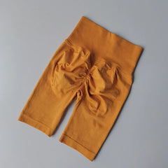 Summer Seamless Yoga Shorts High Waist Workout Shorts Women Sexy Booty Tummy Control Gym Leggings Breathable Running Shorts