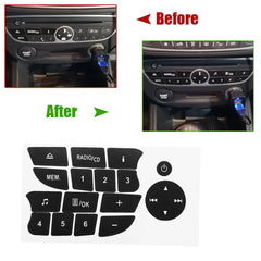 For Twingo for Renault Clio and Megane 2009-2011 CD Radio Audio Button Repair Decals Stickers Black Car Button Repair Stickers