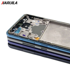 NEW For Samsung A33 A52 A52S A72 A52 5G A54 A73 Front Housing LCD Frame Bezel Plate Replacement Repair Part With Side Button