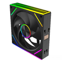 UPSIREN WF-3 120mm Wire-free splicing case fan motherboard light synchronization 4PIN PWM Center axis CD texture design 12CM