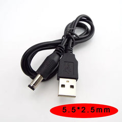 موصل كابل تمديد طاقة تيار مستمر 5 فولت من USB إلى DC 3.5*1.35 مم 2.0*0.6 مم 2.5*0.7 مم 4.0*1.7 مم 5.5*2.1 مم 5.5*2.5 مم