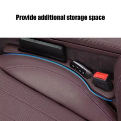2pcs Car Seat Gap Filler Organizer Waterproof Car Seat Gap Plug Strip with 2 Grooves Seat Gap Storage Auto Interior Accessories