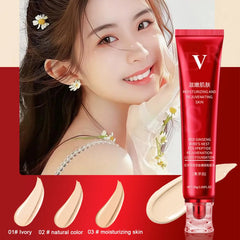 30g Red Upgrade FV Foundation Precious Luxury Waterproof Makeup Base Concealer Oil Control Hydrating Cream High Coverage