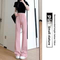 ay High Waist Bell Bot Pants Women's Summer 2025 New Casual Sports Sweatpants Small Size Slimming  Hoof Pants
