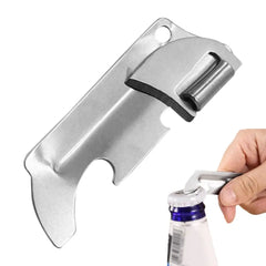 Portable Bottle Jar Opener Stainless Steel Hand Held Can Opener Safe Cut Can Kitchen Gadget For Emergency Bottle Opener Party