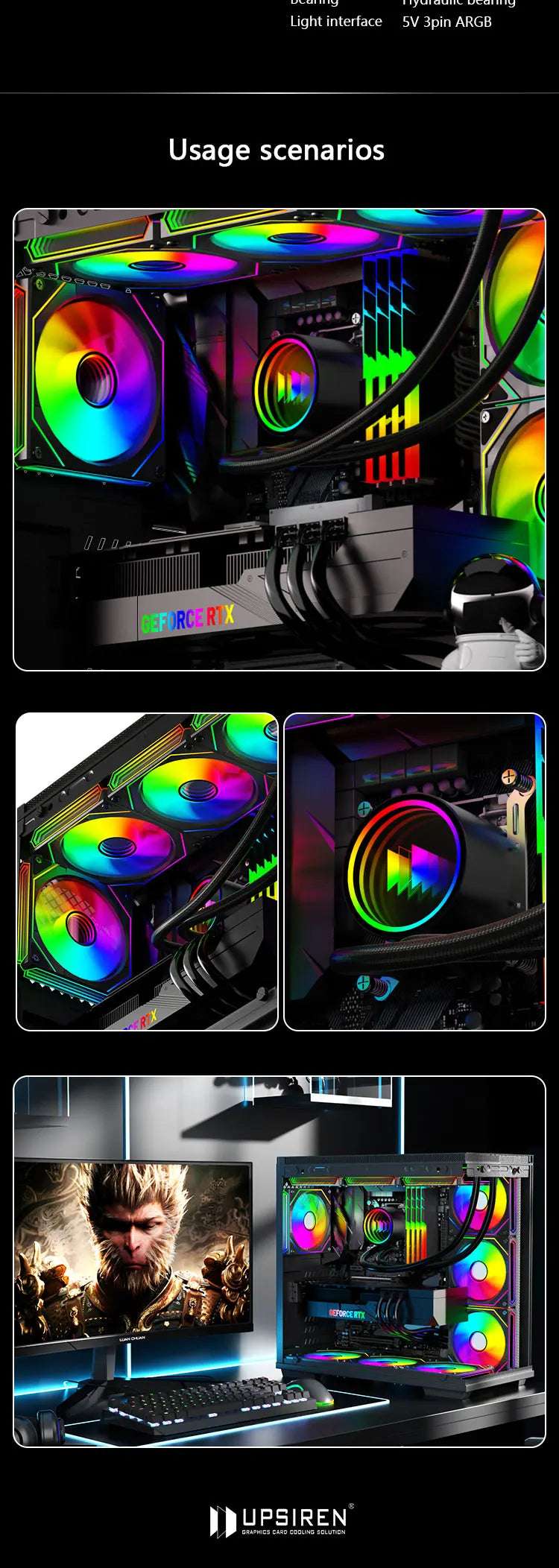 UPSIREN Poseidon mirror 360 ARGB All-in-one water cooling radiator/Infinity mirror lighting effects/TDP280W/Support LGA1700/AM5