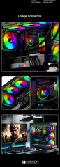 UPSIREN Poseidon mirror 360 ARGB All-in-one water cooling radiator/Infinity mirror lighting effects/TDP280W/Support LGA1700/AM5