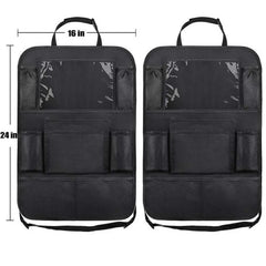 1pc/ 2pcs Car Seat Back Organizer 9 Storage Pockets with Touch Screen Tablet Holder Protector for Kids Children Car Accessories