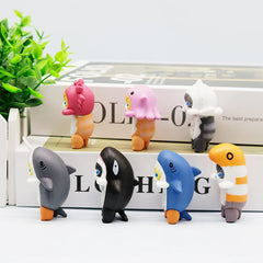 12PCS 5cm Sonny Angel Blind Box Shark Cat Series Anime Figures Room Ornaments Children's Christmas Gift High Quality Ornaments