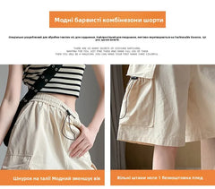 Sweet Cool Sle Women's Workwear orts Summer Thin American Qui Dry Casual Wide Leg Five-Quarter Loose Straight Cut Pants