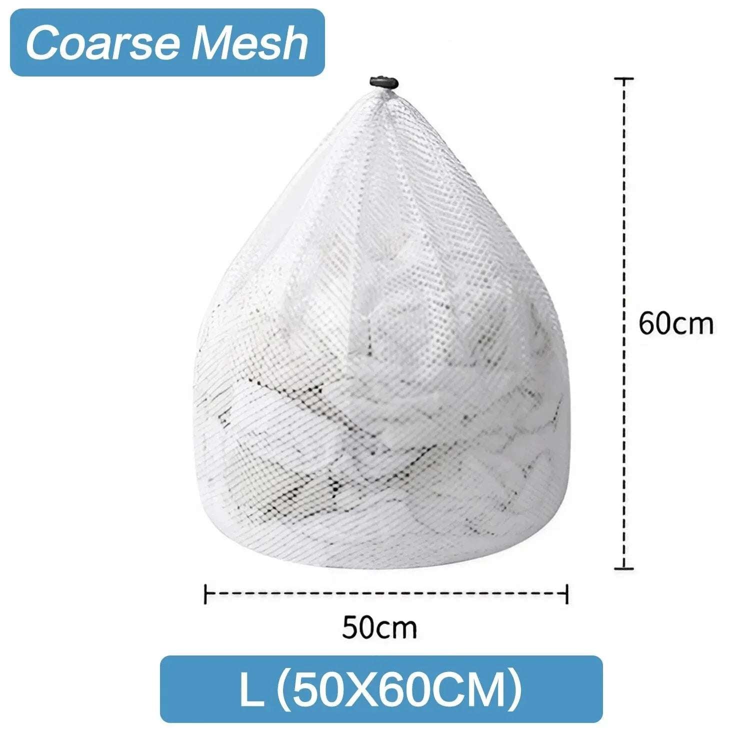 1PC Mesh Laundry Bag - Machine Washable Drawstring Design Travel Wash Bag for Blouses, Hosiery, Stockings, and Underwear