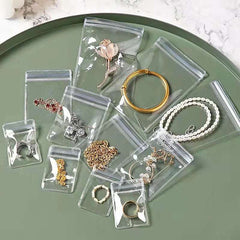 10-100pcs PVC Self Sealing Plastic Jewelry Zip Lock Bags Reclosable Thick Transparent Ziplock Gift Packaging Storage Pouches