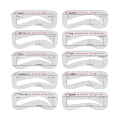 10-50Pcs Card Eyebrow Stencil Reusable Eyebrow Stencil Eye Brow Drawing Guide Beauty Tool Stickers Styling Shaping Template Card
