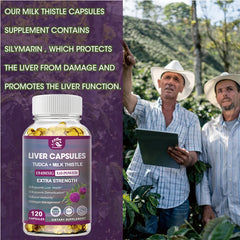 Greensure 60/120PCS Milk Thistle & Dandelion Extract Liver Capsule to Improve Liver Detoxification &Cleanse Support Liver Health