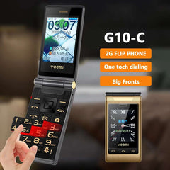 Yeemi G10-C 2G GSM Dual SIM Dual Screen Flip Feature Phone Big Fronts For Elder 2.8 inch FM Mp3/Mp4 Bluetooth Cheap Cellphone