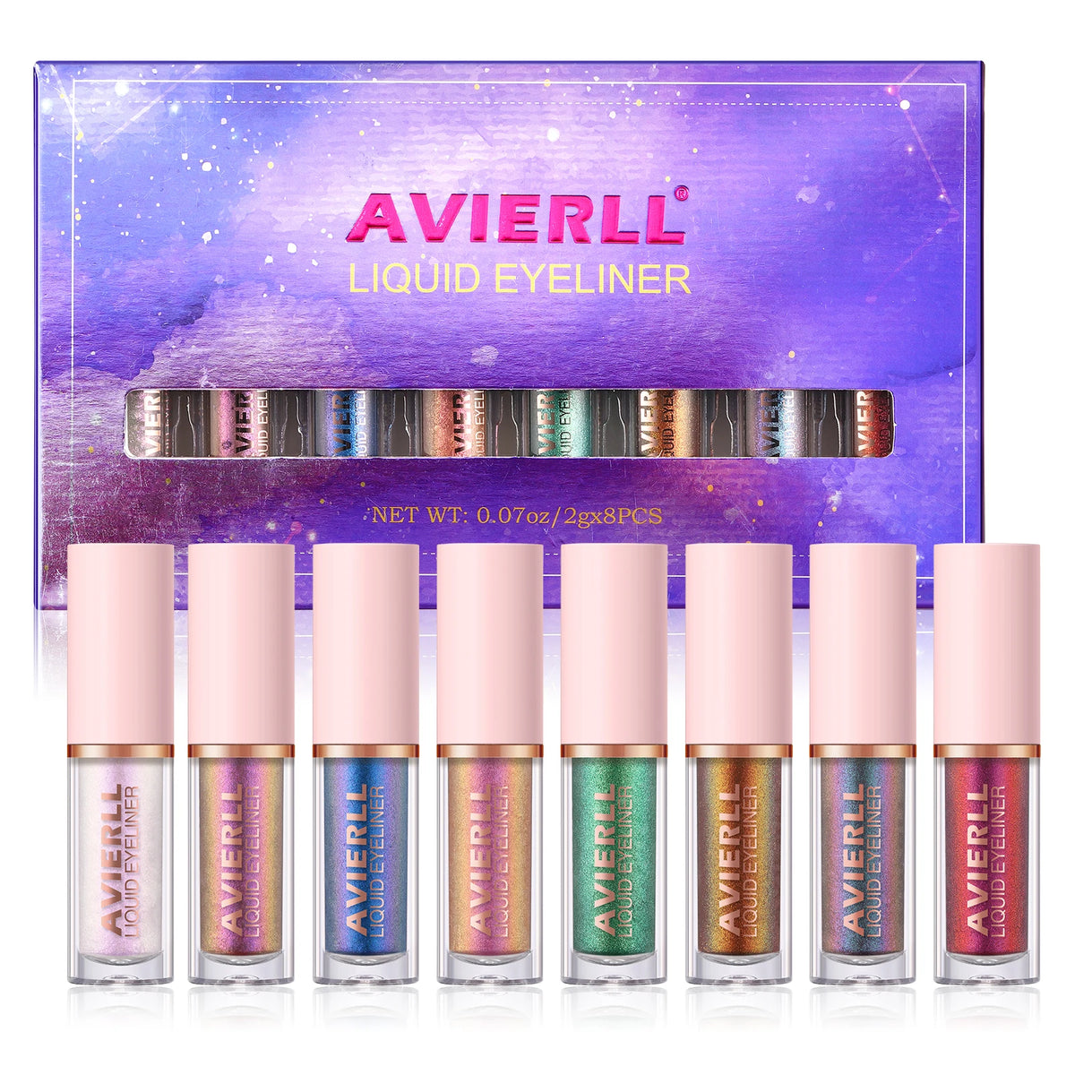 Chameleon Eyeliner Set, 8 Colors, Long-lasting Waterproof  Glitter Liquid Eyeshadow, No Smudging, Fast-drying, Eye Makeup Gift