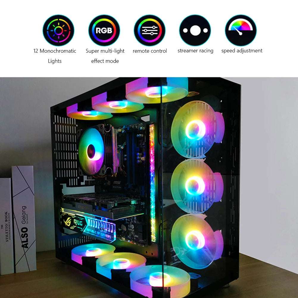 COOLMOON ARGB LED Strip Light 5V 3Pin/Small 4Pin Diamond Magnetic Colorful Atmosphere DIY Lamp Bar for PC Computer Case Chassis