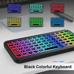 Mini Backlit RGB Bluetooth Keyboard for PC Tablet Laptop Rechargeable Wireless Bluetooth Keyboard for iPad IOS Android Macbook