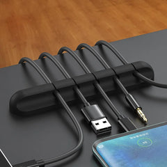 منظم كابلات USB من السيليكون من NNBILI، لفاف الكابل، مشابك إدارة سطح المكتب، حامل كابلات للفأرة وسماعات الرأس، منظم أسلاك
