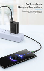 كابل USB صغير 5A من USLION كابل شحن سريع USB إلى Micro USB 2.0 سلك شحن Android لهاتف Samsung Galaxy S7 S6 Note