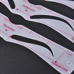 12pcs/Set One-Pieces Eyebrow Shape Set Portable Plastic Eyebrow Stencil Card for Women Thrush Model Eye Brow Drawing Tool Makeup