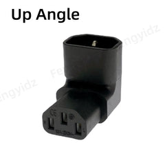 محول تيار متردد IEC 320 C14 إلى C13 بزاوية يمين ويسار، IEC 320 3 أقطاب، محول تيار متردد IEC 320 3 دبابيس من ذكر إلى أنثى بزاوية 90 درجة لأعلى ولأسفل