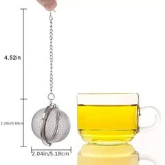 1 Pc Stainless Steel Tea Ball, 2.04 Inch Mesh Tea Infuser Strainers Premium Tea Filter Tea Interval Diffuser For Loose Leaf Tea A