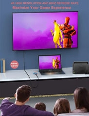 The USB-C to HDMI adapter supports 4K/1080P TV mode switching and is compatible with a variety of models