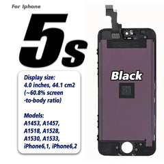 شاشة LCD AAA+ لهاتف iPhone 6 7 8 6s plus 7 8 Plus شاشة بديلة لهاتف iPhone 5 5S 5C 5se شاشة LCD تعمل باللمس ومحول رقمي