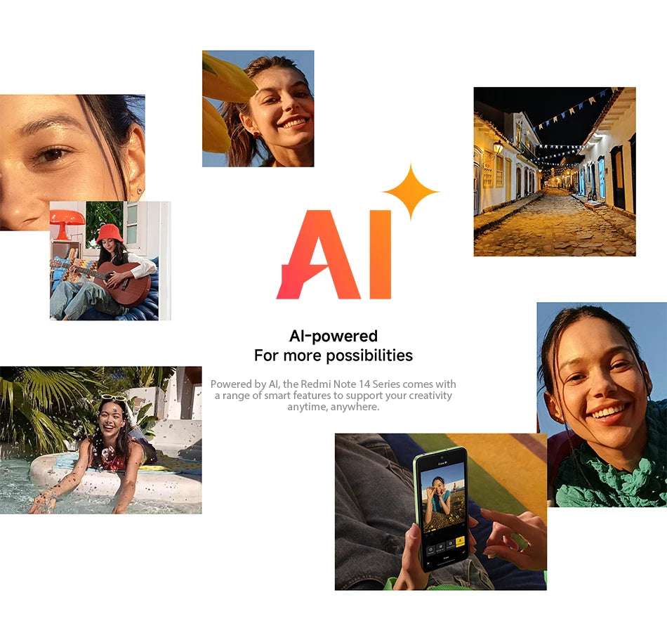 Global Version Xiaomi Redmi Note 14 4G MediaTek Helio G99-Ultra 108MP AI Camera 6.67" 120Hz Display 5500mAh 33W Turbo Charging