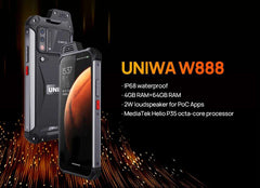 UNIWA W888 MT6765 Helio P35 Octa Core 4GB+64GB ATEX Explosion IP68 Smartphone Andriod11 6.3“ HD Screen  5000mAh NFC Mobile Phone