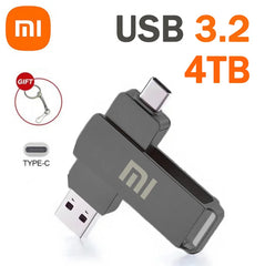 محرك أقراص فلاش Xiaomi 16 تيرابايت USB 3.2 عالي السرعة لنقل USB Type-c 2 في 1 8 تيرابايت 16 تيرابايت OTG Pendrive قرص فلاش مقاوم للماء للكمبيوتر