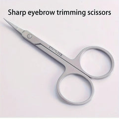 Curved Nose Hair Scissors Small Scissors for Beard Grooming, Eyelashes, Ear Hair Trimming Eyebrow Scissors - Professional Stainl