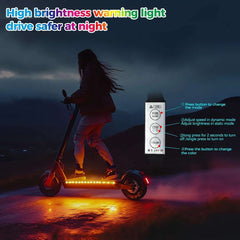 RGB Led Strip Lights for Scooter and Bicycles Safety Warning Lights, Battery Powered Lights for Night Riding Outdoor Racing