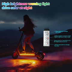 أضواء شريطية LED RGB للدراجات البخارية والدراجات وأضواء تحذيرية للسلامة، وأضواء تعمل بالبطارية للركوب الليلي والسباقات الخارجية