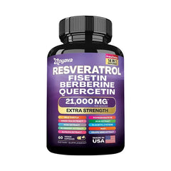 Resveratrol Supplement - Rich in NAD+ Milk Thistle, Berberine, Supports Immune System, Brain Function & Memory, Digestive Health