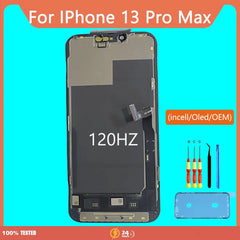 شاشة OLED LCD جديدة بديلة لهاتف iPhone 13 Pro Max Incell/OLED/OEM محول رقمي شاشة تعمل باللمس كاملة بدون IC
