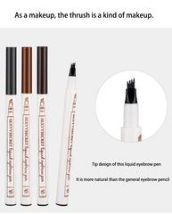 Dark Brown Eyebrow Pencil Microblading Eyebrow Pen Makeup Waterproof 4 Tip Eyebrow Pen Black Liquid Pen Enhancer Cosmetic