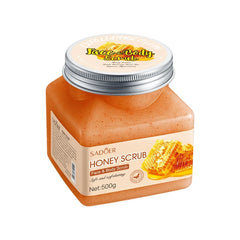 Honey Exfoliating Purifying Scrub 500g, Rich in Honey Extract, Charming Aroma, Long-Lasting Fragrance, Ice Cream Texture, Refreshing Skin Tactile, Rub Texture Delicate Scrub Particles Can Effectively Deeply Clean the Skin, Th