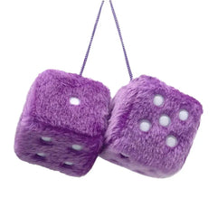 1Kit Fuzzy Plush Dice with Dots Retro Square Plush Hanging Mirror Fuzzy Dices Kid Toys For Pink Car Interior Ornament Decoration