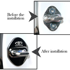 4PCS Car Door Lock Cover Case For Toyota chr Corolla Camry rav4 Yaris hilux prius avensis auris Prado verso fortuner Accessories