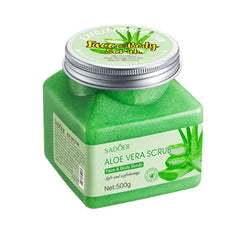 500g Aloe Vera Exfoliating and Purifying Scrub, Rich in Aloe Vera Extract, Unforward Skin, Fresh Fragrance, Long-Lasting Fragrance, Ice Cream Texture, Refreshing Skin Tactile, Rub Texture with Delicate Scrub Particles Can Eff