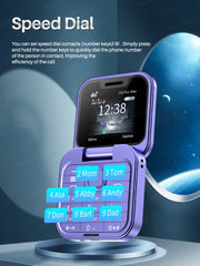 هاتف محمول جديد SERVO i16 Pro Max صغير الحجم قابل للطي، شبكة 4G، شريحتي اتصال، وضع الاستعداد، تسجيل المكالمات، اتصال سريع، FM، هاتف محمول صغير قابل للطي مقاس 1.77 بوصة