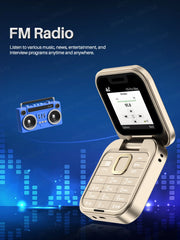 هاتف محمول جديد SERVO i16 Pro Max صغير الحجم قابل للطي، شبكة 4G، شريحتي اتصال، وضع الاستعداد، تسجيل المكالمات، اتصال سريع، FM، هاتف محمول صغير قابل للطي مقاس 1.77 بوصة