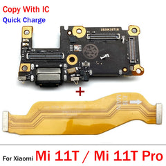 جديد لهاتف Xiaomi Mi 10T 11T 12T 13T Pro موصل قاعدة شاحن USB لوحة الشحن منفذ اللوحة الرئيسية كابل مرن للوحة الرئيسية