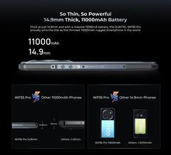 Oukitel WP35 PRO Rugged Smartphone 5G 11000mAh 36GB+512GB, 6.6" 2.4K Display Andiron 14, 64 MP, NFC Cell Phone