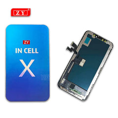 100% A ZY Incell لـ iPhone X XS Max 11 12 Pro Max 12Mini 13 Mini 14Plus مجموعة محول رقمي لشاشة اللمس LCD بديلة
